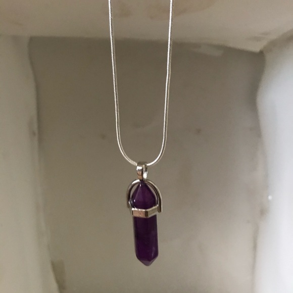 Dark purple crystal deals necklace